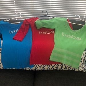 3 Bebe 3/4 Tops